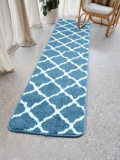 Saral Home Light Blue Polyester Runner