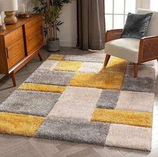VIKCLIQUE Multicolor Polyester Carpet