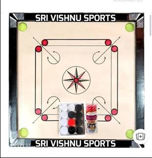 Sri Vishnu sports CARROM BOARD 16 INCHES MAKE FOR KIDS OR GIFTS ITEMS FOR KIDS Carrom Pawns