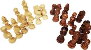 HHS SPORTS Wooden chess Coin Set, Set Of 32 pawns Chess Pawns A Carrom Pawns