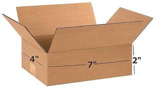 SecureShip Corrugated Cardboard 3 Ply Strong 7 x 4 x 2 Inches Carton Boxes Packaging Box