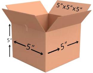 CANS AND HOPE Corrugated Cardboard Blueprint Premium Eco-friendly 3 Ply Corrugated Packing Box 5x5x5, Moving Packaging Box