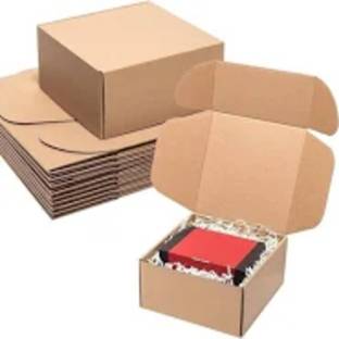 Grow Packing Solution Self-Locking Box Cardboard (100 Boxes) 5 x 5 x 2 Inches 3 ply Cartoon Box For Packing, Moving, Shipping, Packaging Box