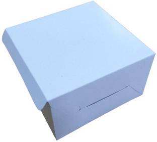 BELCORR Cake Box Paper Pastry Box for 4 Pastries and Gifting; Size - 5x5x3 inches Packaging Box