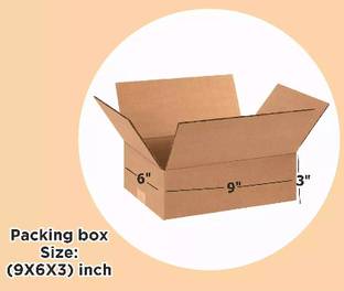 SHREE TIRUPATI REFRACTORIES AND CERAMICS Corrugated Cardboard 3 Ply- Small Size: 9x6x3 inch Packaging Box