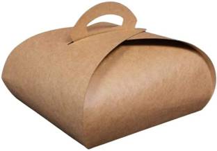 RamaPackaging Cake Box Paper 500g (8"x8"x5") Craft Handle Packaging Box