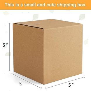 SHREE TIRUPATI REFRACTORIES AND CERAMICS Corrugated Cardboard 3 PLY- Small Size: 5X5X5 Inch- Square box (120 GSM Pure virgin paper) Packaging Box