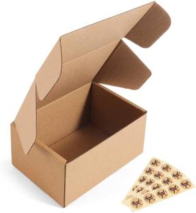K K Industrial Corrugated Cardboard Flat - Self Lock Brown Corrugated Sturdy Shipping, Boxes Size : 7"L x 5”W x 2.75"H Packaging Box