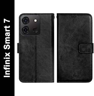 Loopee Flip Cover for Infinix Smart 7, X6517 Premium Leather Finish, with Card Pockets, Wallet Stand