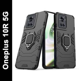 Mobikit Back Cover for Oneplus 10R 5G (Armour Defender Ring Holder Bumper Case)