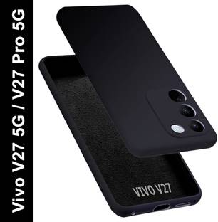 VAPRIF Back Cover for Vivo V27 5G, Vivo V27 Pro 5G, Matte Rubberized Soft Silicone Protective Cloth Inside
