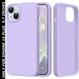 VONZEE Back Cover for Apple iPhone 15 Plus Liquid Silicone Microfiber Cloth Lining 3 layer Case