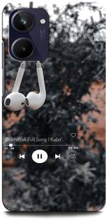 ORBIQE Back Cover for Realme 10 EARPHONE, MUSIC, SONG, ALONE