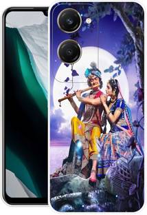 icusto Back Cover for vivo Y28s 5G Radha Krishna Lord Krishna Back Cover