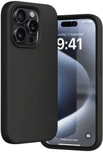 Vaku Luxos Back Cover for Apple iPhone 15 Pro Max, Liquid Silicon MagPro Compatible with MagSafe