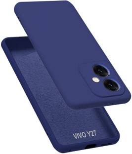 VAPRIF Back Cover for Vivo Y27, Matte Rubberized Soft Silicone Protective Cloth Inside