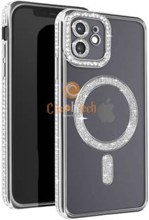 casohitech Back Cover for Apple iPhone 11, iPhone 11, Bling Rhineston, Sparkle Diamond, Camera Lens, Logo View