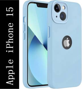 Coverskart Liquid Silicone Back Cover for Apple iPhone 15, Shock Proof Anti Skid Microfiber Logo View Case