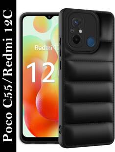 VAPRIF Back Cover for Poco C55, Mi Redmi 12C, Camera Bump Protector | 360 Protection