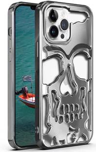 Dallao Back Cover for Apple iPhone 15 Pro Max Skull Metallic Designer Stylish Cover