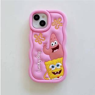 SPARKUP Back Cover for iPhone 12 I Spongebob & Patrick Silicone Case I Cute Cartoon Back Cover