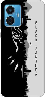 iprinto Back Cover for Vivo T1 44W,V2153, iQOO Z6 44W Black panther Back Cover