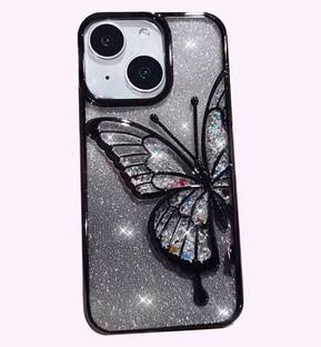 Mintzz Back Cover for Apple iPhone 13, Luxury Butterfly Glitter Girls Cover