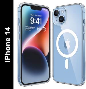 Gadget Glow Back Cover for Apple iPhone 14, iPhone 14, (Magsafe Compatible Clear Transparent Case