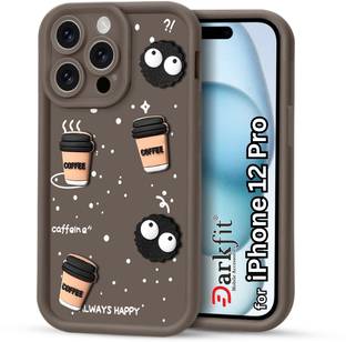 DARKFIT Back Cover for Apple iPhone 12 Pro, 3D Coffee Design Case