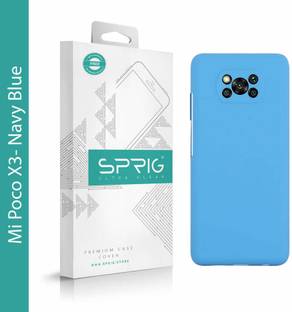 Sprig Liquid Silicone Back Cover for Sprig Liquid Silicone Back Cover for POCO X3, Poco X3 (Navy Blue, Hard Case, Pack of: 1)