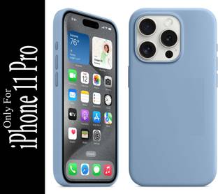 FIXTOTEL Back Cover for iPhone 11 Pro, With Logo, Slim Soft Liquid Gel, Silicone Case, Microfiber Lining, Winter