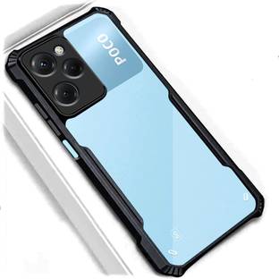 VAPRIF Back Cover for Poco X5 Pro 5G, Transparent Hybrid Hard PC Back TPU Bumper