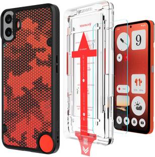 Kapaver Back Cover for CMF Phone 1, Back Case with Tempered Glass