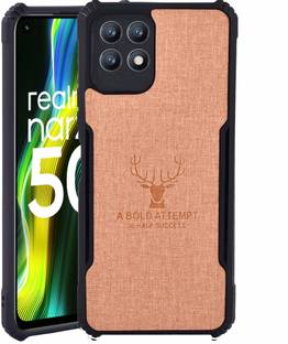 Spicesun Back Cover for Realme Narzo 50 / Vegan PU Leather / Corner Four Side Edges & Camera Lens Protection