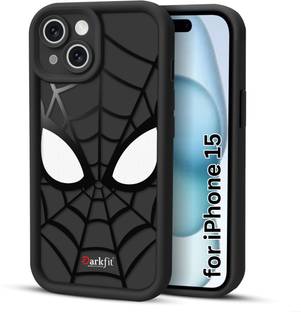 DARKFIT Back Cover for Apple iPhone 15, Spidey Face Mask Case
