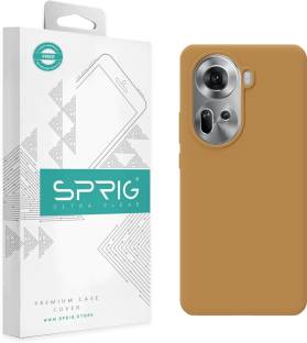 Sprig Back Cover for Sprig Liquid Silicone Back Cover for Oppo Reno 11 5G (Golden Brown, Hard Case, Pack of: 1)