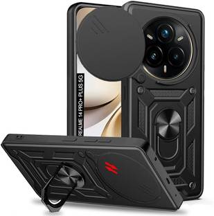 AIBEX Back Cover for Realme 14 Pro Plus 5G / Realme P3 Pro 5G|D10 Tough Armor|Sliding Camera Shield|Ring Holder