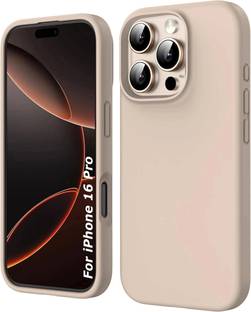 VONZEE Back Cover for Apple iPhone 16 Pro 3 Layer Liquid Silicone Microfiber Cloth lining Case