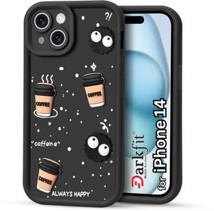 DARKFIT Back Cover for Apple iPhone 14, 3D Coffee Design Case