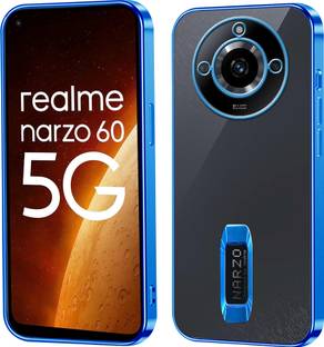TKTHUB Back Cover for Realme Narzo 60 5G |Luxury Clear Electro-Plating Bumper With Ring |