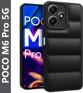 AMEYAA Back Cover for Poco M6 Pro 5G Premium TPU Silicone 360 Degree Protection Puffer Pattern