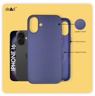 dead Back Cover for APPLE iPhone 16, Leather