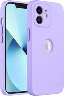 MobiLooks Back Cover for Apple iPhone 12, Original Silicone Logo Cut Shockproof Full Body Protection Case