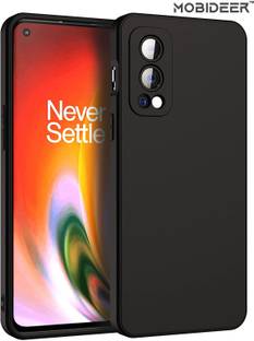 MOBIDEER Back Cover for OnePlus Nord 2 5G, Matte Rubberized Soft Silicone Protective Cloth Inside