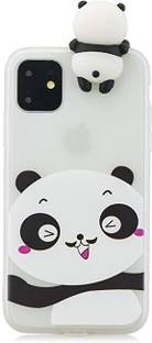 Midos Back Cover for iPhone 11, Silicone 3D Cute Rubber Panda Case For iphone 11