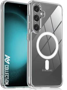 am collection Back Cover for Samsung Galaxy A55 5G Transparent MagSafe Mobile Back Cove| Wireless Charging|PC+TPU