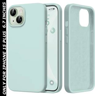VONZEE Back Cover for Apple iPhone 15 Plus Liquid Silicone Microfiber Cloth Lining 3 layer Case