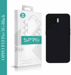 Sprig Liquid Silicone Back Cover for Sprig Liquid Silicone Back Cover for Oppo F19 Pro (Black, Hard Case, Pack of: 1)