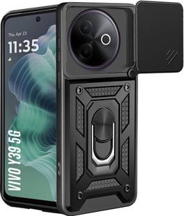 SESS XUSIVE Back Cover for Vivo Y39 5G D10 Tough Armor Bumper Back Cover Case - Black