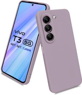 Coverskart Back Cover for Vivo T3 5G Liquid Silicone Soft Full Body Protection inside Velvet Case